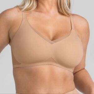 HONEYLOVE Crossover Wireless Bra Sand Size 1X Comfort Modern‎